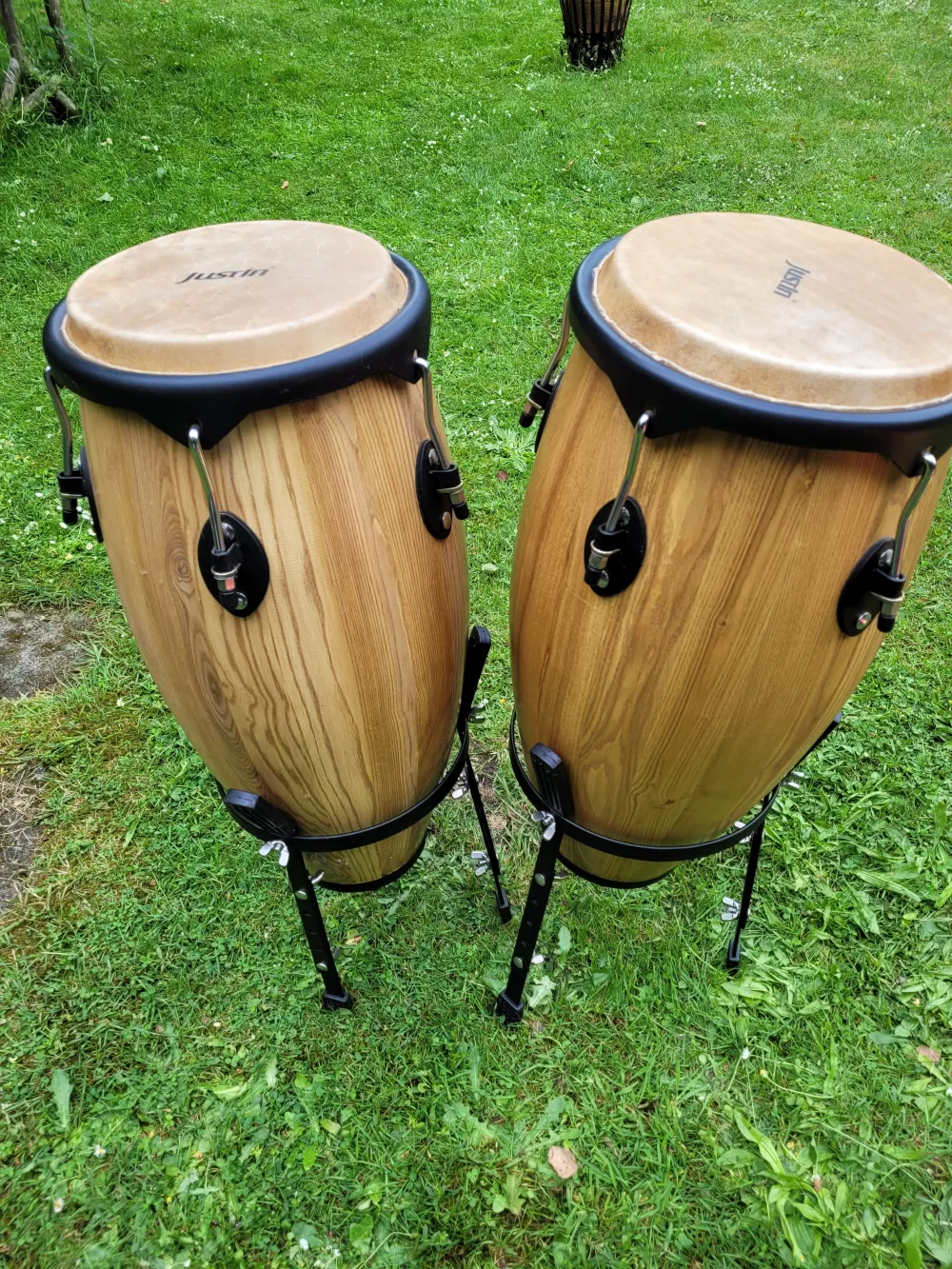 2.	2 Congas mit Bodenständern und Originalverpackung 