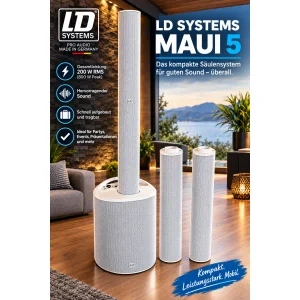 LD Maui 5 in weiss mit Transport Bags